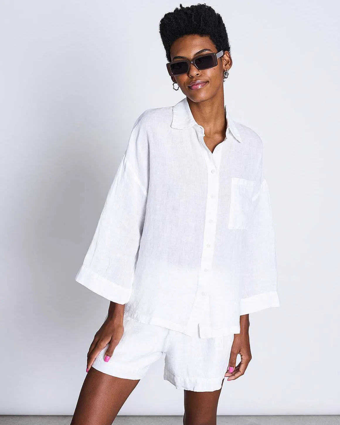 Linen Shirt Mons White