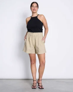 Linen Shorts Tournai Sand