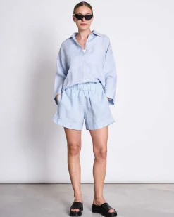 Linen Shorts Tournai Sky Blue