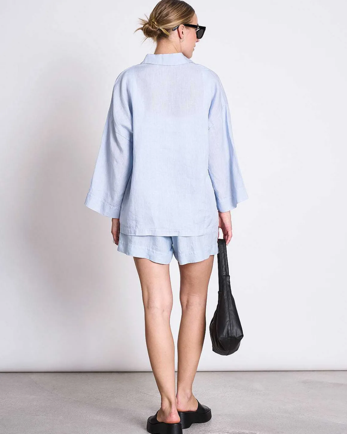 Linen Shorts Tournai Sky Blue