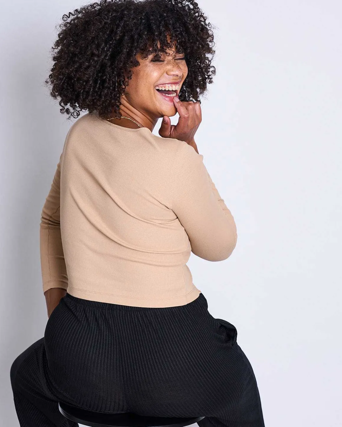 Longsleeve Divi Camel Gots