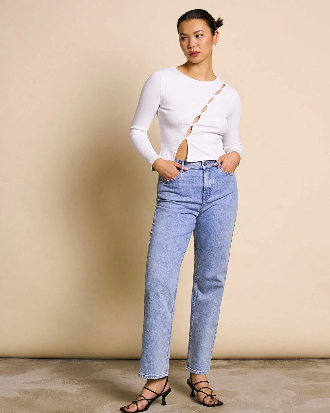 Longsleeve Divi White Gots