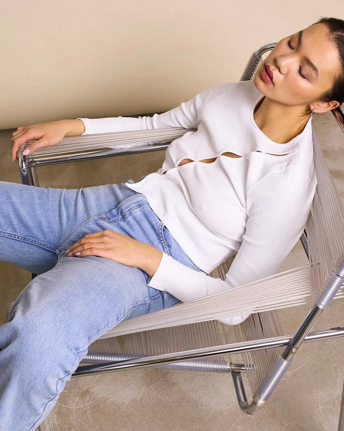 Longsleeve Divi White Gots