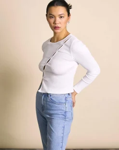 Longsleeve Divi White Gots