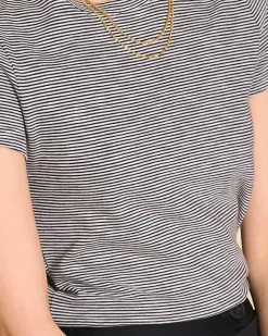 Longsleeve Perla Black White Striped