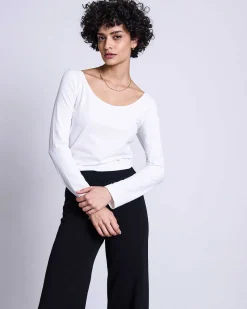Longsleeve Scoop White