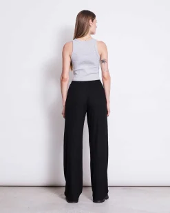 Lyocell Rib Pants Smilla Black