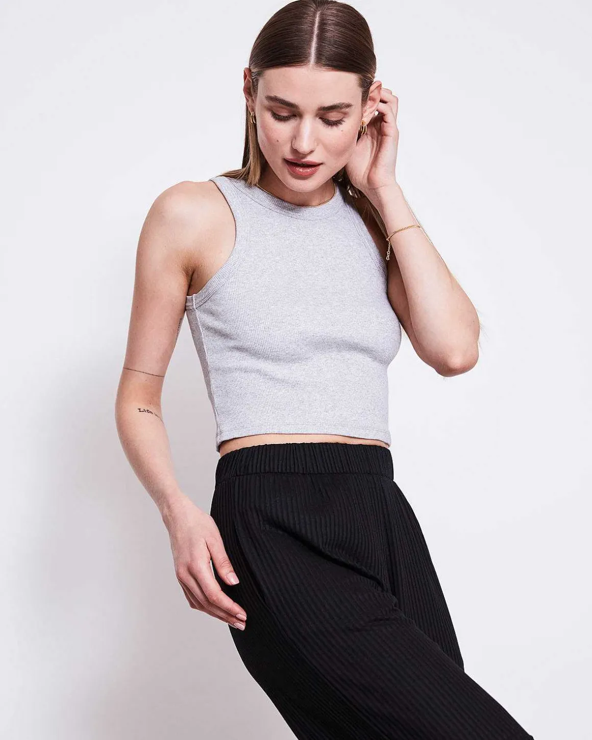 Lyocell Rib Pants Smilla Black