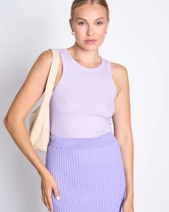 Lyocell Rib Tank Top Porto Lavender