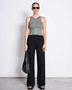 Lyocell Rib Tank Top Porto Sea Spray