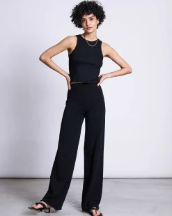 Lyocell Rib Tank Top Porto Black