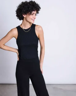 Lyocell Rib Tank Top Porto Black