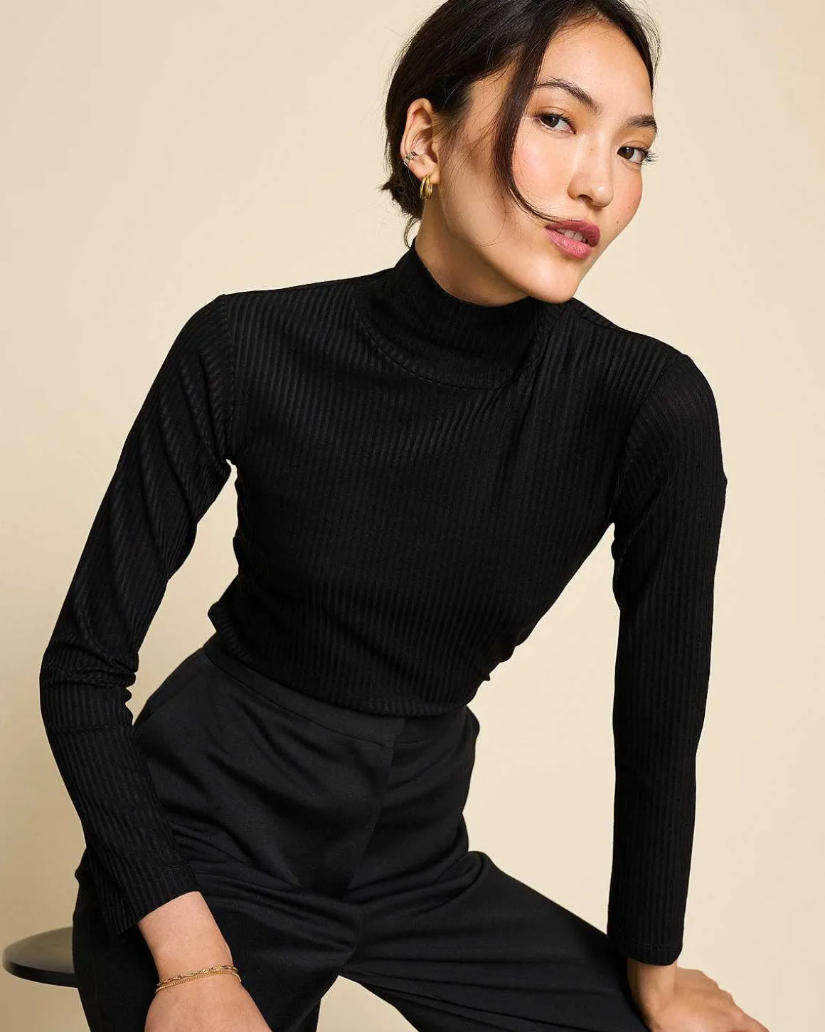 Lyocell Turtleneck Mio Black