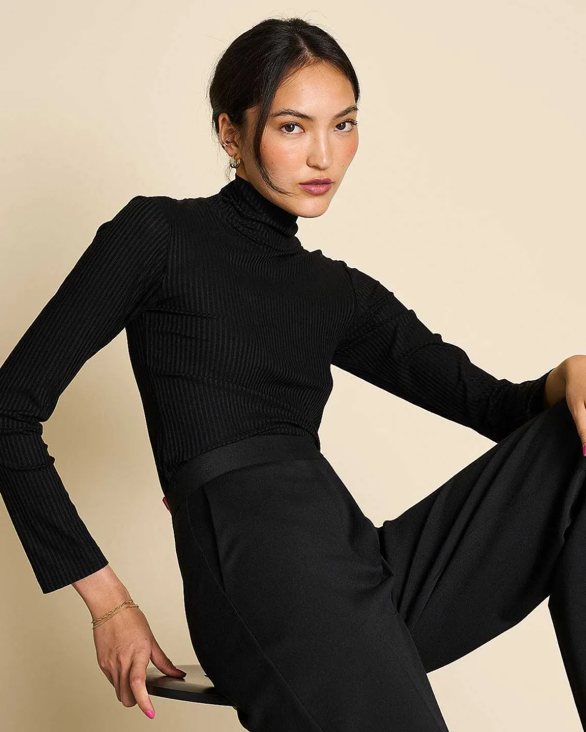 Lyocell Turtleneck Mio Black