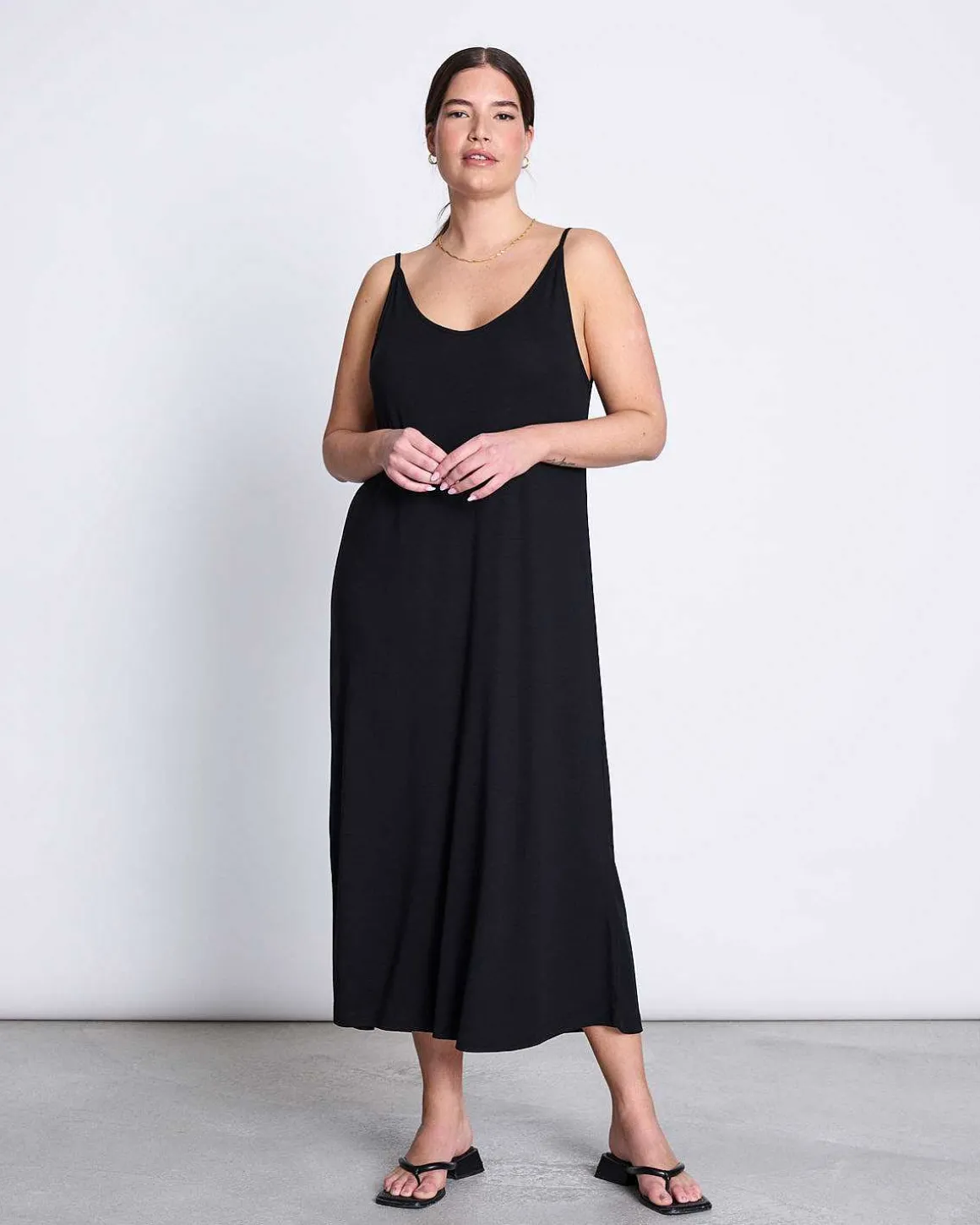 Midi Dress Triangle Black
