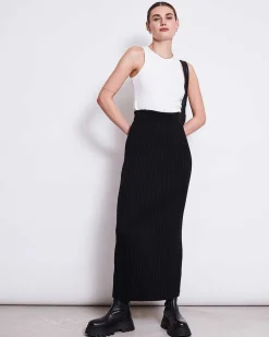 Midi Knit Skirt Ebba Black Gots