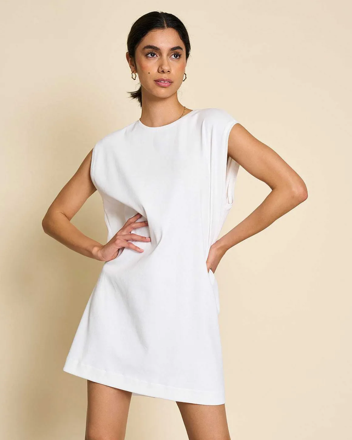 Mini Dress Nanita White Gots