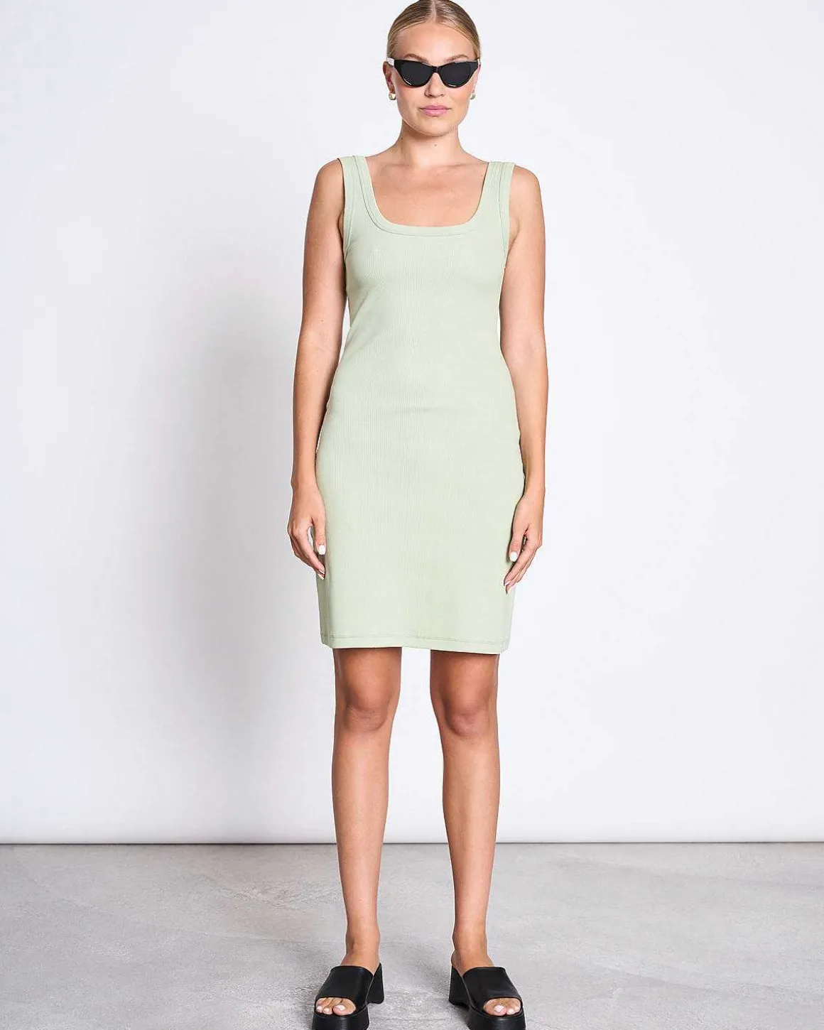 Mini Dress Talmine Pistachio Gots