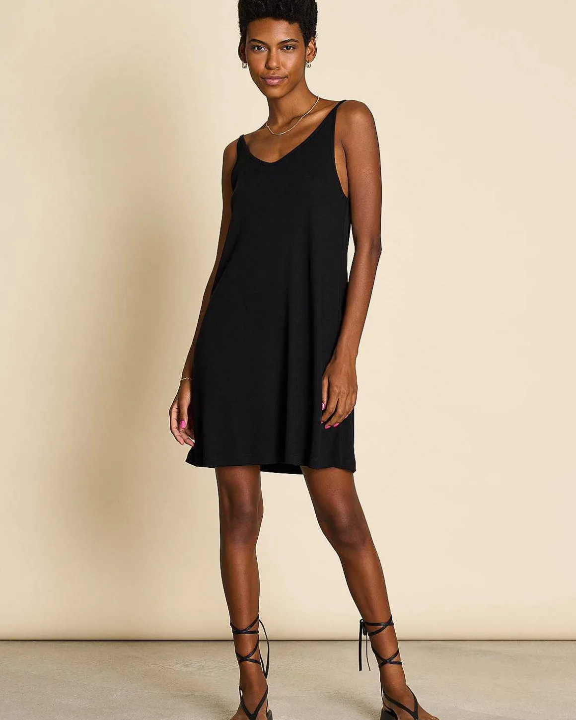 Mini Dress Triangle Black