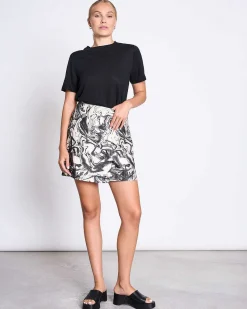 Mini Skirt Fili Ink Print
