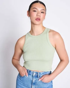 Organic Cotton Tank Top Porto Pistachio Gots