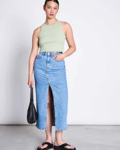 Organic Cotton Tank Top Porto Pistachio Gots