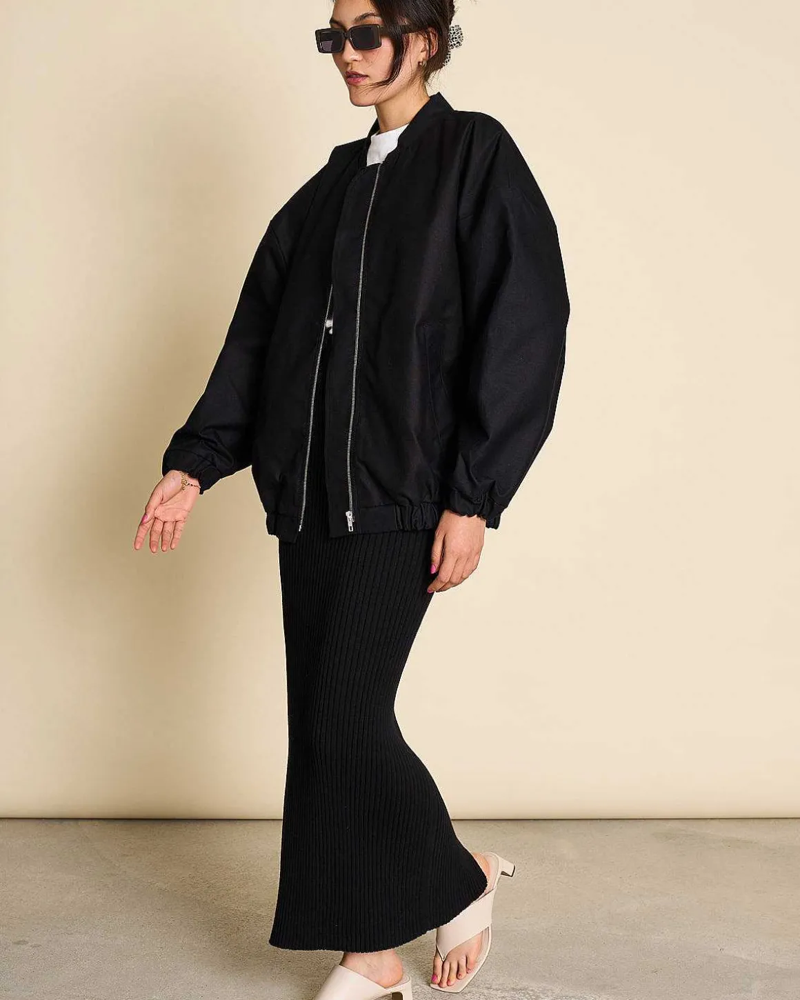 Oversized Blouson Tanaro Black