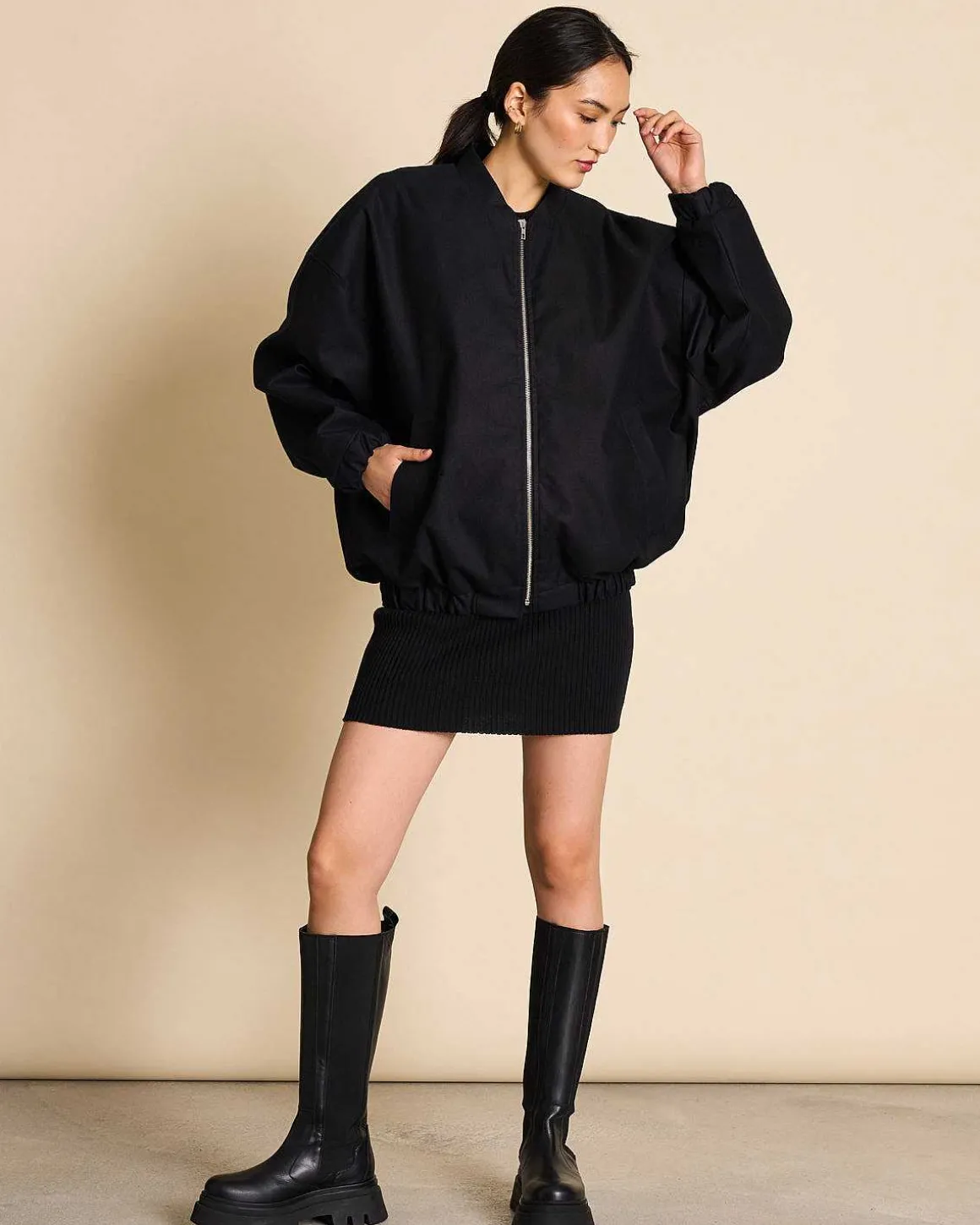 Oversized Blouson Tanaro Black