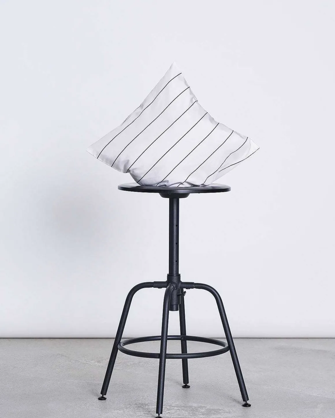 Pillow Case Black Ecru Striped