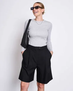 Rib Longsleeve Muri Light Grey Gots