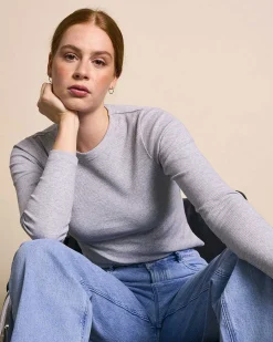 Rib Longsleeve Muri Light Grey Gots