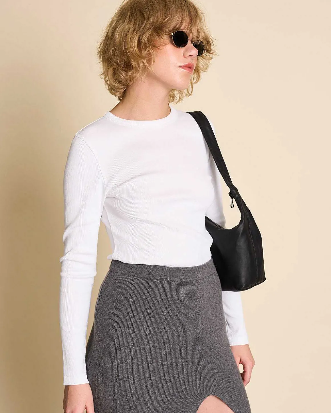 Rib Longsleeve Muri White Gots