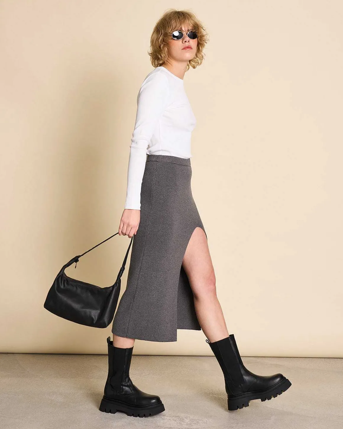 Rib Longsleeve Muri White Gots