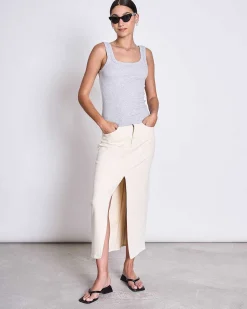 Rib Top Talli Light Grey Gots