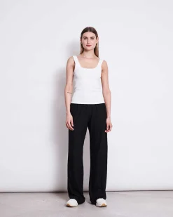 Rib Top Talli White Gots