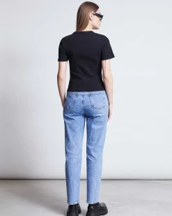 Rib T-Shirt Nile Black Gots