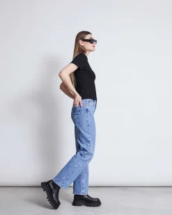 Rib T-Shirt Nile Black Gots