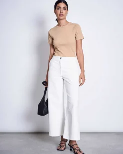 Rib T-Shirt Nile Camel Gots