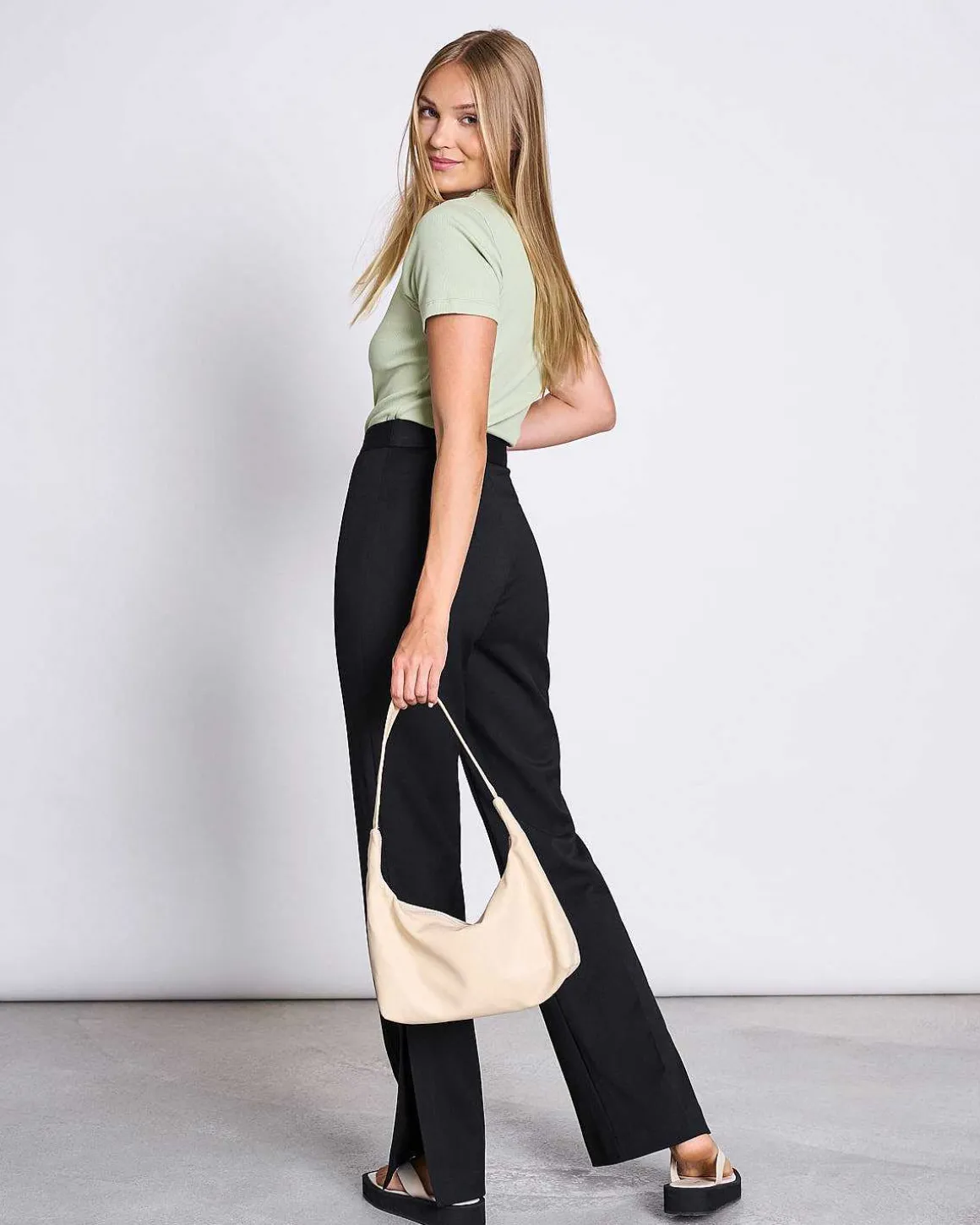 Rib T-Shirt Nile Pistachio Gots