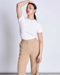 Rib T-Shirt Nile White Gots