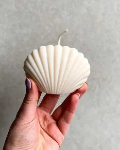 Shell Candle Ivory