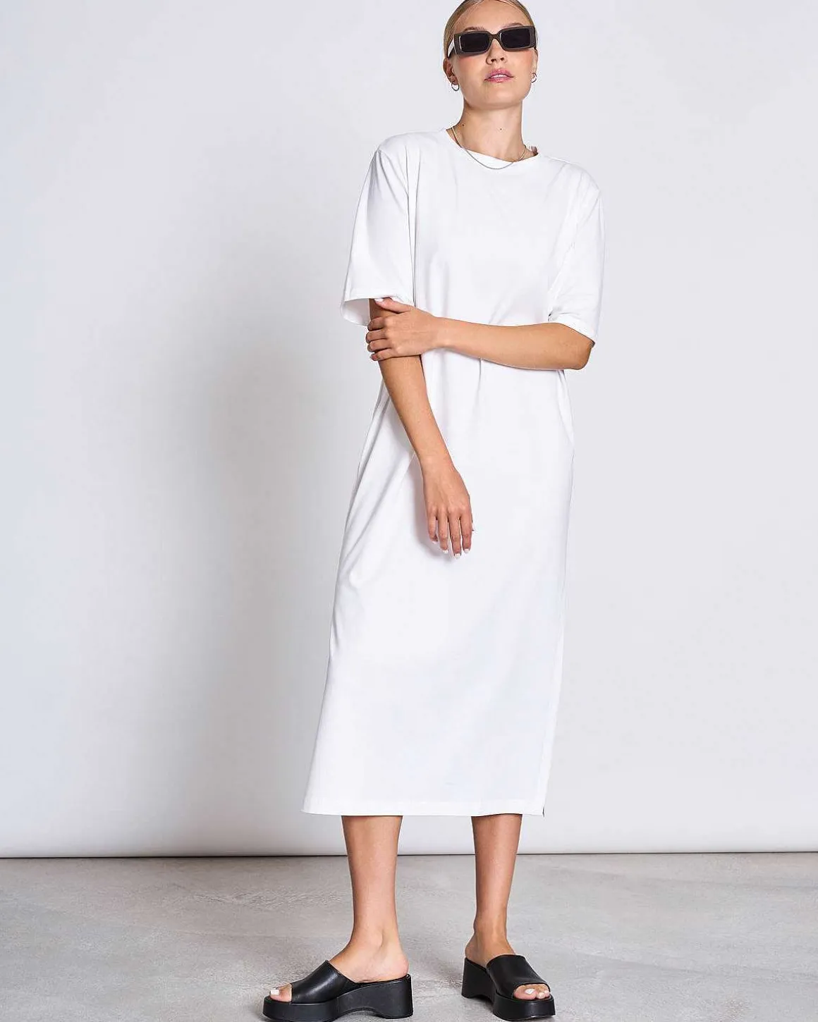 Shirt Dress Crovie White Gots