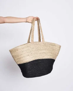 Shopping Basket Jute Black