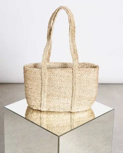 Shopping Basket Jute Long Handle