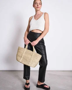 Shopping Basket Jute Short Handle