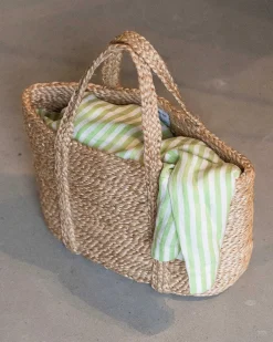 Shopping Basket Jute Short Handle