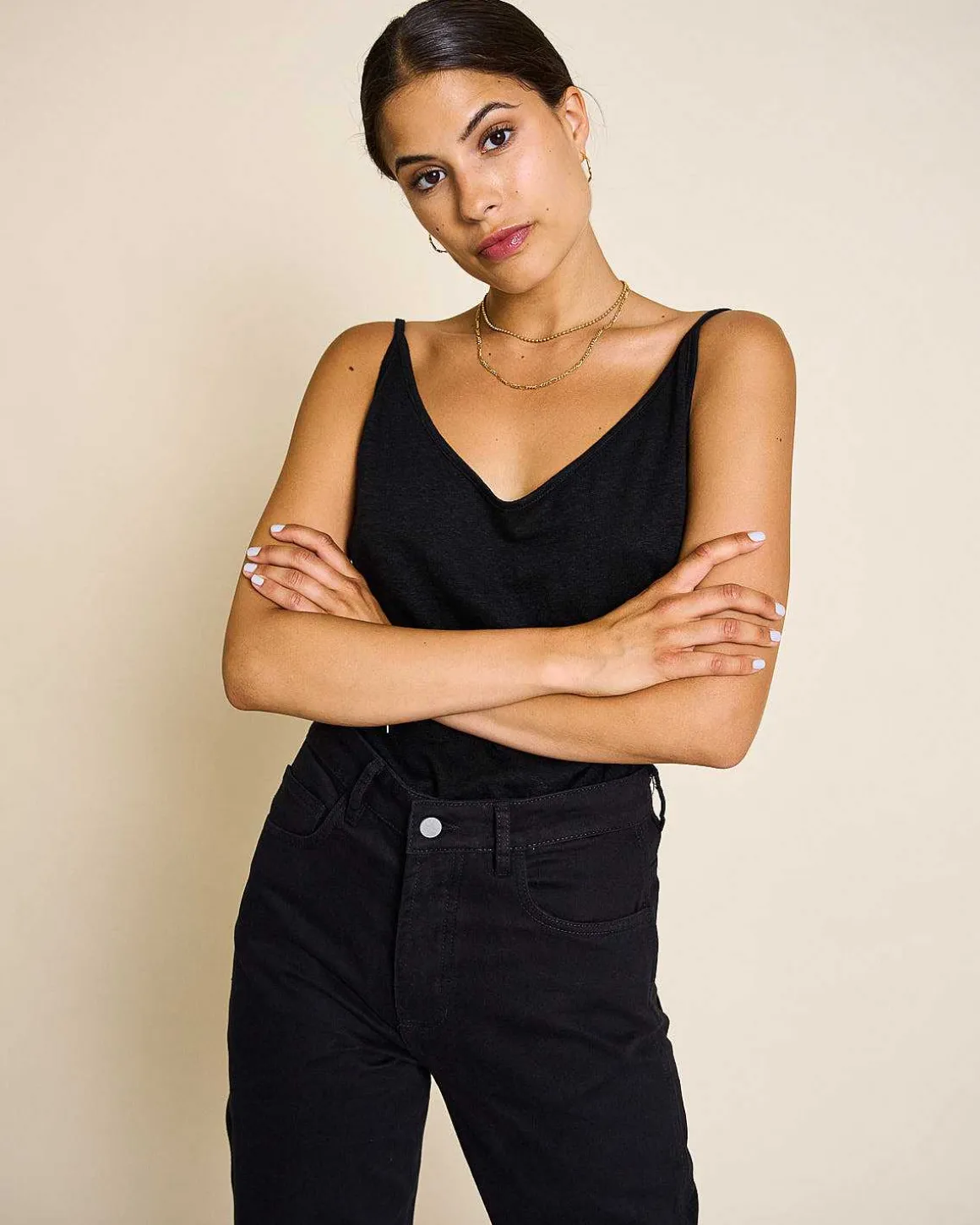 Slip Top Triangle Flow Black