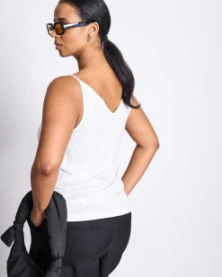 Slip Top Triangle Linen White Gots