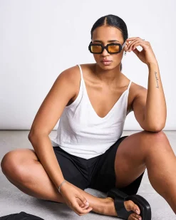 Slip Top Triangle Linen White Gots