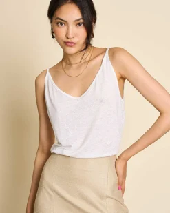 Slip Top Triangle Linen White Gots